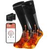 imageiHood Electric Heated Socks with APP Control and 74V 3000mAh Battery for Men Women Rechargeable Heating Socks Foot Warmer for Winter Hunting Fishing Winter Skiing Outdoors