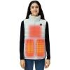 imageiHood Womens Heated Vest with Battery Pack Heated Vest Women with Retractable Heated Hood Washable Heated Jackets for WomenWhite