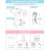 imageCOMFEE 16 Cuft Portable Washing Machine 11lbs Capacity Fully Automatic Compact Washer with Wheels 6 Wash Programs Laundry Drain Pump Ideal for Apartments RV Camping Magnetic GrayGray