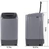 imageCOMFEE 16 Cuft Portable Washing Machine 11lbs Capacity Fully Automatic Compact Washer with Wheels 6 Wash Programs Laundry Drain Pump Ideal for Apartments RV Camping Magnetic GrayGray