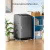 imageCOMFEE 16 Cuft Portable Washing Machine 11lbs Capacity Fully Automatic Compact Washer with Wheels 6 Wash Programs Laundry Drain Pump Ideal for Apartments RV Camping Magnetic GrayGray