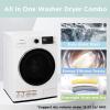 imageCOMFEE 24quot Washer and Dryer Combo 27 cuft 26lbs Washing Machine Steam Care Overnight Dry No Shaking Front Load FullAutomatic Machine Dorm WhiteWashing Machine