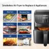 imageCOMFEE 58Qt Digital Air Fryer Toaster Oven ampamp Oilless Cooker 1700W with 8 Preset Functions LED Touchscreen Shake Reminder Nonstick Detachable Basket BPA ampamp PFOA Free 110 electronic Recipes58Qt