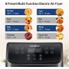 imageCOMFEE 58Qt Digital Air Fryer Toaster Oven ampamp Oilless Cooker 1700W with 8 Preset Functions LED Touchscreen Shake Reminder Nonstick Detachable Basket BPA ampamp PFOA Free 110 electronic Recipes58Qt