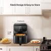 imageCOMFEE 58Qt Digital Air Fryer Toaster Oven ampamp Oilless Cooker 1700W with 8 Preset Functions LED Touchscreen Shake Reminder Nonstick Detachable Basket BPA ampamp PFOA Free 110 electronic Recipes58Qt