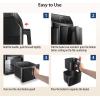 imageCOMFEE 58Qt Digital Air Fryer Toaster Oven ampamp Oilless Cooker 1700W with 8 Preset Functions LED Touchscreen Shake Reminder Nonstick Detachable Basket BPA ampamp PFOA Free 110 electronic Recipes58Qt