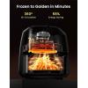 imageCOMFEE Compact 22 Quart Air Fryer with 12 Menu Options Adjustable Timer ampamp Temperature Control 180400 degrees F DishwasherSafe Nonstick Fry Basket with Stainless Steel Finish
