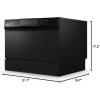 imageCOMFEE Countertop Dishwasher Energy Star Portable Dishwasher 6 Place Settings ampamp 8 Washing Programs Speed BabyCare ECOampamp Glass Dish Washer for Dorm RVampamp Apartment BlackWhole Black