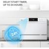 imageCOMFEE Countertop Dishwasher Energy Star Portable Dishwasher 6 Place Settings ampamp 8 Washing Programs Speed BabyCare ECOampamp Glass Dish Washer for Dorm RVampamp Apartment BlackWhole White