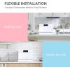 imageCOMFEE Countertop Dishwasher Energy Star Portable Dishwasher 6 Place Settings ampamp 8 Washing Programs Speed BabyCare ECOampamp Glass Dish Washer for Dorm RVampamp Apartment BlackWhole White