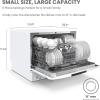 imageCOMFEE Countertop Dishwasher Energy Star Portable Dishwasher 6 Place Settings ampamp 8 Washing Programs Speed BabyCare ECOampamp Glass Dish Washer for Dorm RVampamp Apartment BlackWhole White