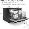 imageCOMFEE Countertop Dishwasher Energy Star Portable Dishwasher 6 Place Settings ampamp 8 Washing Programs Speed BabyCare ECOampamp Glass Dish Washer for Dorm RVampamp Apartment BlackWhole Black