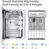 imageCOMFEE Countertop Dishwasher Portable Dishwasher with 6L Builtin Water Tank Mini Dishwasher with More Space Inside 7 Programs UV Hygieneampamp Auto Door Open for Apartments Dormsampamp RVs WhiteWhite  Grey