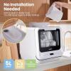 imageCOMFEE Countertop Dishwasher Portable Dishwasher with 6L Builtin Water Tank Mini Dishwasher with More Space Inside 7 Programs UV Hygieneampamp Auto Door Open for Apartments Dormsampamp RVs WhiteWhite