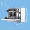 imageCOMFEE Countertop Dishwasher Portable Dishwasher with 6L Builtin Water Tank Mini Dishwasher with More Space Inside 7 Programs UV Hygieneampamp Auto Door Open for Apartments Dormsampamp RVs WhiteWhite  Grey