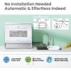 imageCOMFEE Countertop Dishwasher Portable Dishwasher with 6L Builtin Water Tank Mini Dishwasher with More Space Inside 7 Programs UV Hygieneampamp Auto Door Open for Apartments Dormsampamp RVs WhiteWhite  Grey