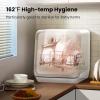 imageCOMFEE Countertop Dishwasher Portable Dishwasher with 6L Builtin Water Tank Mini Dishwasher with More Space Inside 7 Programs UV Hygieneampamp Auto Door Open for Apartments Dormsampamp RVs WhiteWhole White