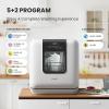 imageCOMFEE Countertop Dishwasher Portable Dishwasher with 6L Builtin Water Tank Mini Dishwasher with More Space Inside 7 Programs UV Hygieneampamp Auto Door Open for Apartments Dormsampamp RVs WhiteWhole White