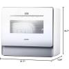 imageCOMFEE Countertop Dishwasher Portable Dishwasher with 6L Builtin Water Tank Mini Dishwasher with More Space Inside 7 Programs UV Hygieneampamp Auto Door Open for Apartments Dormsampamp RVs WhiteWhite  Grey
