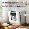 imageCOMFEE Countertop Dishwasher Portable Dishwasher with 6L Builtin Water Tank Mini Dishwasher with More Space Inside 7 Programs UV Hygieneampamp Auto Door Open for Apartments Dormsampamp RVs WhiteWhole White