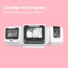imageCOMFEE Countertop Dishwasher Portable Dishwasher with 6L Builtin Water Tank Mini Dishwasher with More Space Inside 7 Programs UV Hygieneampamp Auto Door Open for Apartments Dormsampamp RVs WhiteWhole Black