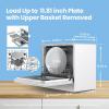 imageCOMFEE Countertop Dishwasher Portable Dishwasher with 6L Builtin Water Tank Mini Dishwasher with More Space Inside 7 Programs UV Hygieneampamp Auto Door Open for Apartments Dormsampamp RVs WhiteWhite  Grey