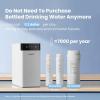 imageCOMFEE Reverse Osmosis System 400 GPD 151 Pure to Drain Tankless RO System NSF Standards TDS Reduction USA Tech Support Under Sink Water Filter System with Brushed Nickel Faucet400GDP