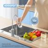 imageCOMFEE Reverse Osmosis System 400 GPD 151 Pure to Drain Tankless RO System NSF Standards TDS Reduction USA Tech Support Under Sink Water Filter System with Brushed Nickel Faucet400GDP