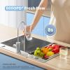imageCOMFEE Reverse Osmosis System 400 GPD 151 Pure to Drain Tankless RO System NSF Standards TDS Reduction USA Tech Support Under Sink Water Filter System with Brushed Nickel Faucet600GDP