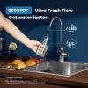 imageCOMFEE Reverse Osmosis System 800 GPD 21 Pure to Drain Tankless RO System Under Sink Water Filter System Smart LED Faucet TDS Reduction Automatic Flushing USA Tech Support