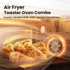 imageCOMFEE Toaster Oven Air Fryer FLASHWAVE UltraRapid Heat Technology Convection Toaster Oven Countertop with Bake Broil Roast 6 Slices Fits 12 Pizza 24QT 4 Accessories 1750W Stainless Steel