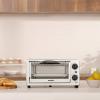 imageCOMFEE Toaster Oven Countertop Small Toaster Ovens Combo 4 slice Mini Oven for 9quot Pizza Compact Oven 2 Racks for Toast Bake Broil 950W Black CTOE101ABK4 Slice Slivery