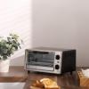 imageCOMFEE Toaster Oven Countertop Small Toaster Ovens Combo 4 slice Mini Oven for 9quot Pizza Compact Oven 2 Racks for Toast Bake Broil 950W Black CTOE101ABK4 Slice Slivery
