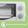 imageCOMFEE Toaster Oven Countertop Small Toaster Ovens Combo 4 slice Mini Oven for 9quot Pizza Compact Oven 2 Racks for Toast Bake Broil 950W Black CTOE101ABK4 Slice White