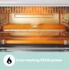 imageCOMFEE Toaster Oven Countertop Small Toaster Ovens Combo 4 slice Mini Oven for 9quot Pizza Compact Oven 2 Racks for Toast Bake Broil 950W Black CTOE101ABK4 Slice Black
