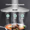 imageComfee CVP30W4AST 30 Inch DuctlessDucted Convertible Pyramid 350 CFM Wall Mount Vent Stainless Steel Kitchen 3 Speed Exhaust Fan 5Layer Aluminum Permanent Filters Two LED Lights Range Hood450 CFM Gesture Control