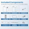 imageComfee CVP36W4AST 36 Inch DuctlessDucted Convertible Pyramid 350 CFM Wall Mount Vent Stainless Steel Kitchen 3 Speed Exhaust Fan 5Layer Aluminum Permanent Filters Two LED Lights Range HoodButton Control 350 CFM