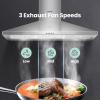 imageComfee CVP36W4AST 36 Inch DuctlessDucted Convertible Pyramid 350 CFM Wall Mount Vent Stainless Steel Kitchen 3 Speed Exhaust Fan 5Layer Aluminum Permanent Filters Two LED Lights Range HoodButton Control 450 CFM