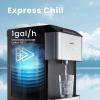 imageComfee Ozone SelfCleaning Bottom Loading Water Cooler Quick Cooling Water Dispenser with 3 Temperature Settings Safety Child Lock Stainless SteelBottled ButtonControl