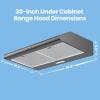 imageComfee Range Hood 30 Inch Ducted Ductless Vent Hood Durable Stainless Steel Kitchen Hood for Under Cabinet with 2 Reusable Filter 200 CFM 2 Speed Exhaust FanBlack