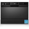 imageCOMFEE Countertop Dishwasher Energy Star Portable Dishwasher 6 Place Settings ampamp 8 Washing Programs Speed BabyCare ECOampamp Glass Dish Washer for Dorm RVampamp Apartment BlackWhole Black