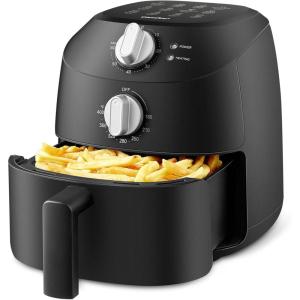 imageCOMFEE Compact 22 Quart Air Fryer with 12 Menu Options Adjustable Timer ampamp Temperature Control 180400 degrees F DishwasherSafe Nonstick Fry Basket with Stainless Steel Finish