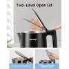 imageCOMFEE 17L Double Wall Electric Tea Kettle and Kettle Water Boiler 100 Stainless Steel Interior ampamp Lid ampamp Spout TwoLevel Wide Open Lid 1500W Fast Boiling AutoOff and BoilDry Protection