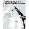 imageCOMFEE 17L Stainless Steel Electric Tea Kettle BPAFree Hot Water Kettle Electric with LED Light Auto ShutOff and BoilDry Protection 1500W Fast Boil Electric KettleBlack