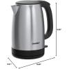 imageCOMFEE 17L Stainless Steel Electric Tea Kettle BPAFree Hot Water Kettle Electric with LED Light Auto ShutOff and BoilDry Protection 1500W Fast Boil Electric KettleSilver