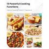 imageCOMFEE 9in1 Electric Pressure Cooker 13 Presets Instant Multi Cooker Olla de Presion Slow Cooker Rice Cooker Steamer Saut Yogurt Maker NonStick Pot 6 Quart Black AluminumBlack