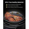 imageCOMFEE 9in1 Electric Pressure Cooker 13 Presets Instant Multi Cooker Olla de Presion Slow Cooker Rice Cooker Steamer Saut Yogurt Maker NonStick Pot 6 Quart Black AluminumBlack