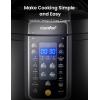 imageCOMFEE 9in1 Electric Pressure Cooker 13 Presets Instant Multi Cooker Olla de Presion Slow Cooker Rice Cooker Steamer Saut Yogurt Maker NonStick Pot 6 Quart Black AluminumBlack