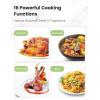 imageCOMFEE 9in1 Electric Pressure Cooker 13 Presets Instant Multi Cooker Olla de Presion Slow Cooker Rice Cooker Steamer Saut Yogurt Maker NonStick Pot 6 Quart Black AluminumStainless Steel