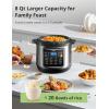 imageCOMFEE 9in1 Electric Pressure Cooker 13 Presets Instant Multi Cooker Olla de Presion Slow Cooker Rice Cooker Steamer Saut Yogurt Maker NonStick Pot 6 Quart Black AluminumStainless Steel